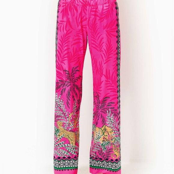 Lilly Pulitzer Pants - Lilly Pulitzer Bal Harbour Palazzo Pants – Wild Side Engineered – Size Large